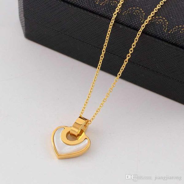 

bvn23 big bvl brand necklace heart shape pendant lover women factory wholesale 18k gold plated sell jewelry can carving logo ceramics, Silver