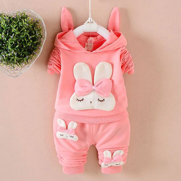 

fall baby girls clothes sets outfits hooded sweatshirt + pants tracksuit for newborn infant baby girls suit costume clothes sets, White