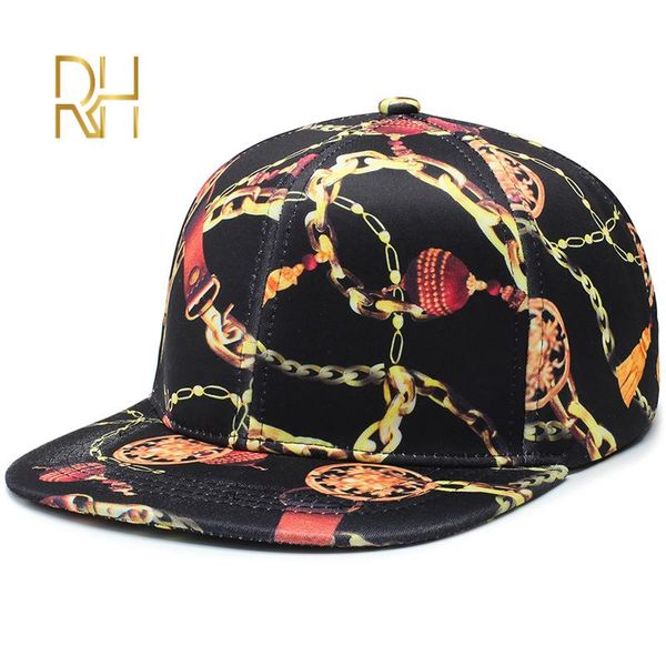 

новый стильный цепи печати snapback cap hat summer прохладный mesh trucker caps мужчины мальчика регулируемый хлопок hip hop шляпы rh, Blue;gray