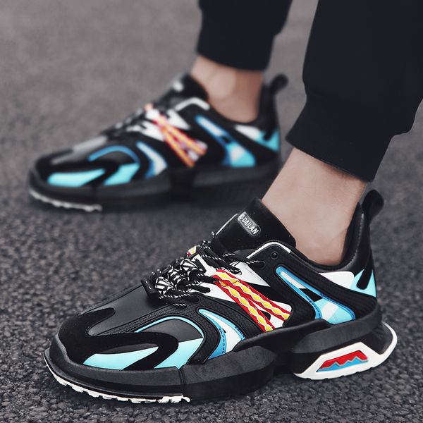 

mens platform designer shoes black white multicolors women mens leather casual shoes sports sneakers made in china size 3944, White;red