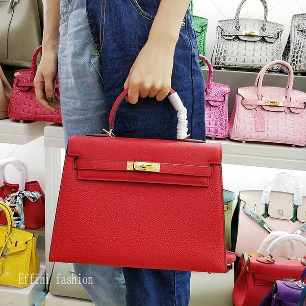

2019 effini brand fashion luxury designer bags ladies litchi tote bag genuine leather handbags purse women crossbody bags ing