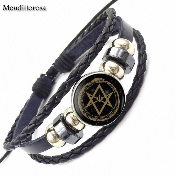 

ej glaze ouroboros черный кожаный браслет браслет с черным кожаным браслетом браслет для женщин мужская вечеринка, Golden;silver