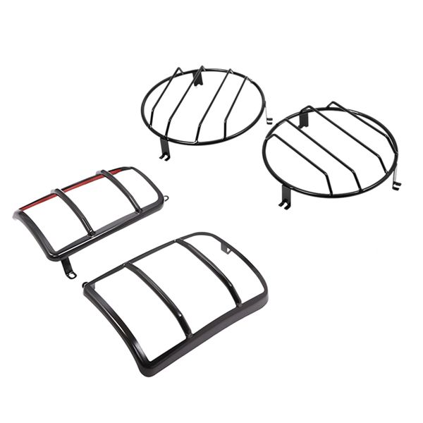 

1 set alloy car rear tail lamp protector frame trim & metal front headlights protector frame trim for lada niva accessories