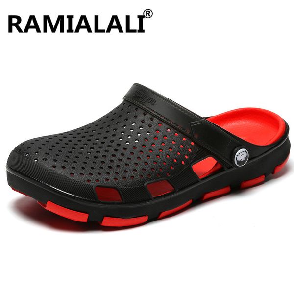 

fashion men sandals summer outdoor sandals breathable casual outdoor non-slip beach slipper sandalias hombre shoes, Black