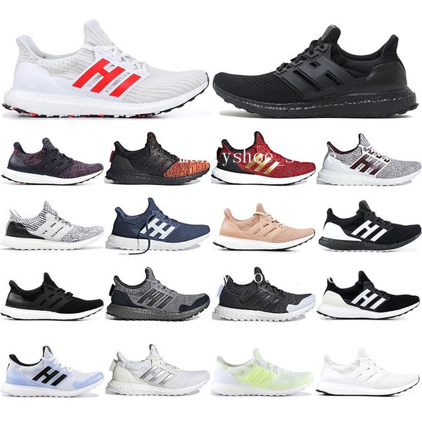

with socks luxury ultra running shoes 3.0 4.0 men women sneakers triple black red stripes ultraboost breathable sport shoes trainers 2
