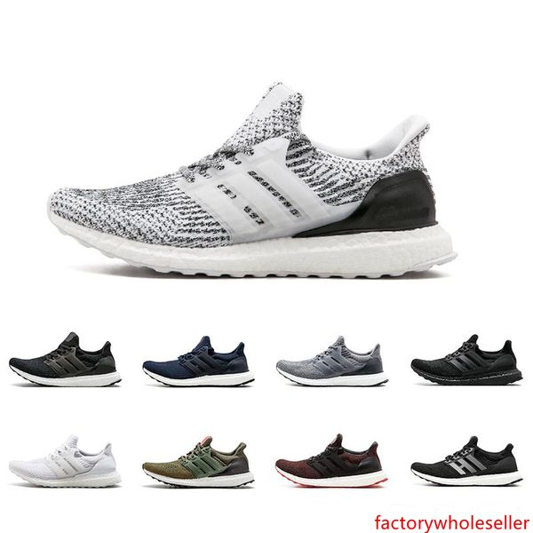 

2019 new arrival ultra 3.0 4.0 running shoes show your stripes men women triple black 3.0 primeknit sports sneakers