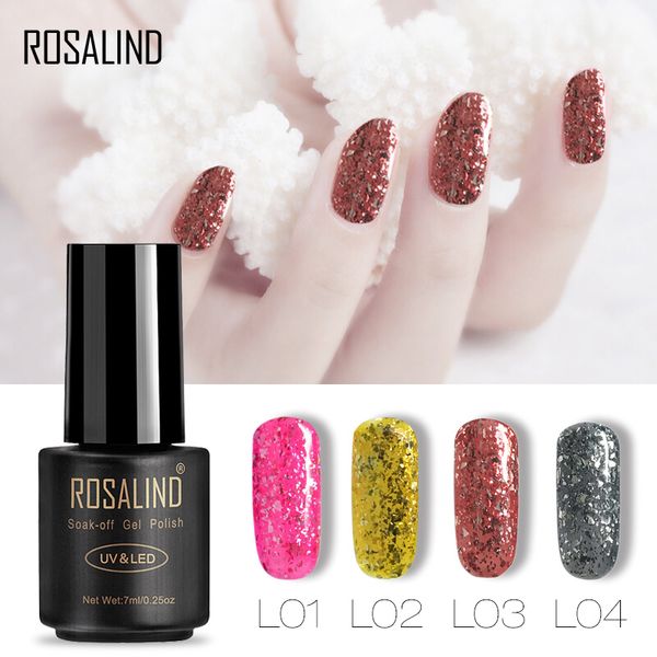 

rosalind gel 1s diamond gel nail polish glitter colorful paint semi permanent fast dry for nail art hybrid varnish 12 color