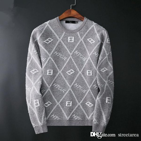 

новый дизайнерский бренд с длинным рукавом письмо шаблон европа и америка мода высокое качество свободный покрой роскошь для мужчин свитера, White;black