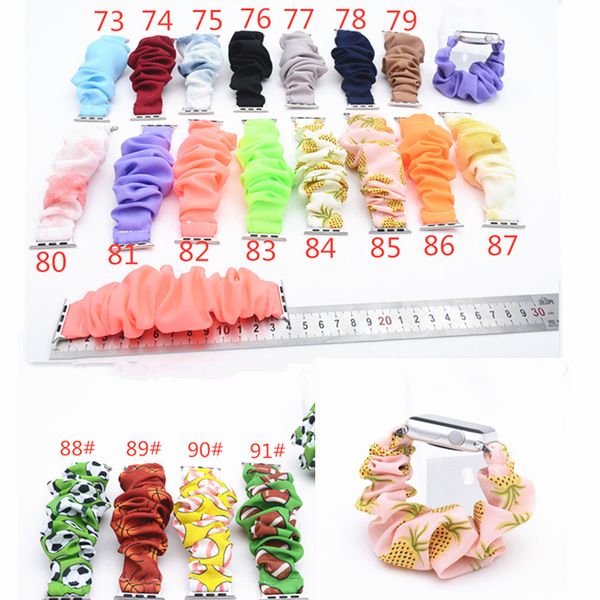 

pineapple/solid color/ sports scrunchie watch band cloth fashion wrist band 38m 40mm 42mm 44mm for watch5/4/3/2/1