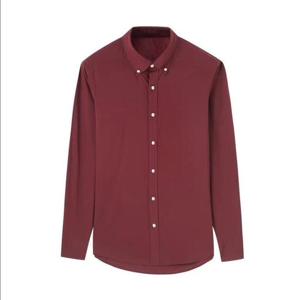 

2020 new pg65224 casual shirts men stand collar solid long sleeve men shirts cotton fashion solid color men's shirts, White;black