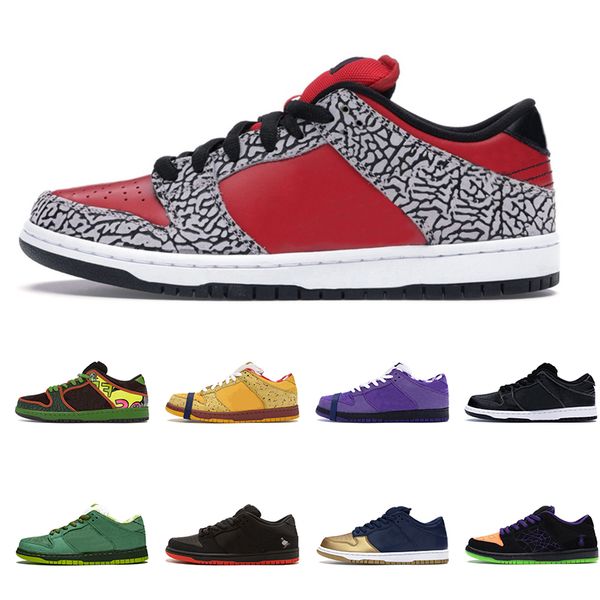 

new arrival panda pigeon low parra skateboard shoes platform men women sneakers raygun tie dye white sports trainers chaussures, Black