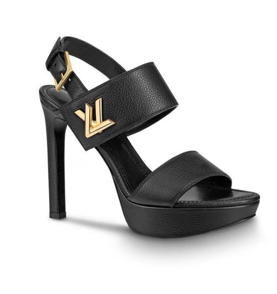 

Branded women leather horizon platform andal de igner lady gold buckle trap leather ole high heel andal