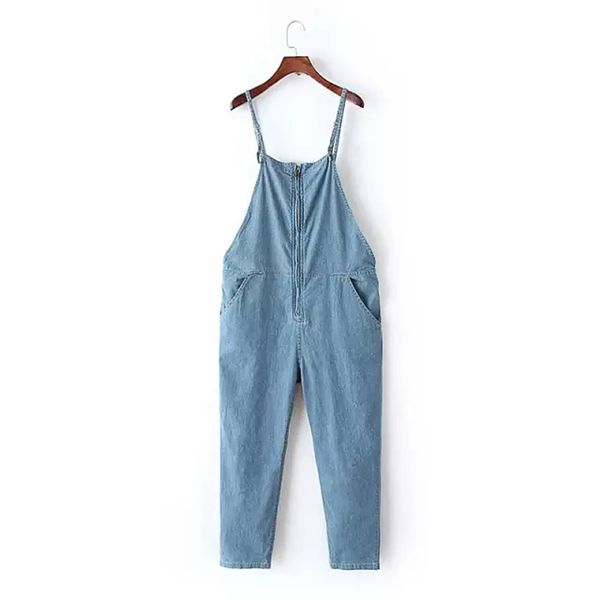 

womens summer boyfriend style denim jumpsuit plus size denim jumpsuits pants women jeans overalls loose rompers, Blue