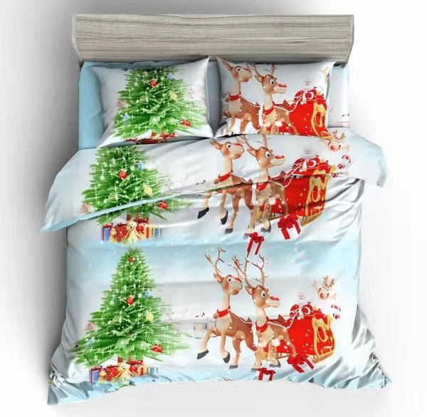 

3d printed merry christmas bedding set /twin/king size christmas decoration for home