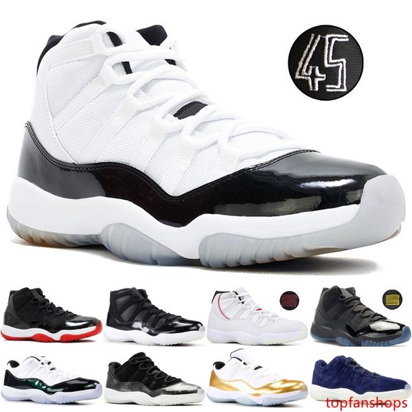 

concord 45 11s xi platinum tint men basketball shoes 11 bred space jam cap and gown prm women sports sneakers us 5.5-13