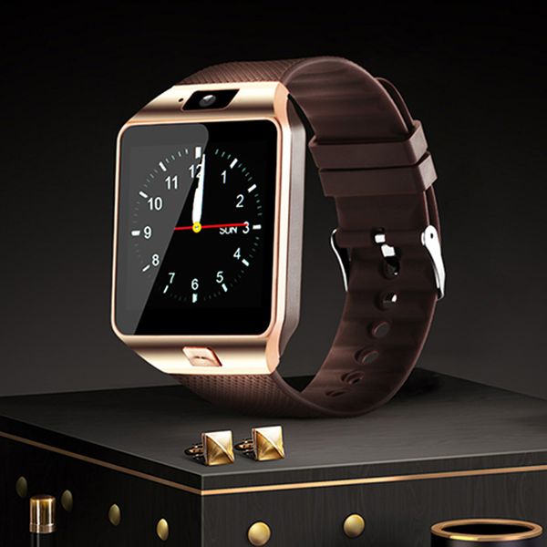 

bluetooth dz09 smart watch smartwatch android phone call relogio 2g gsm sim tf card camera for iphone samsung huawei pk gt08 a1, Slivery;brown