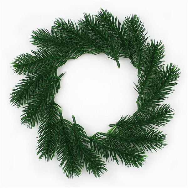 10Pieces Wreaths Decorativa A agulhas de pinheiros artificiais ramifica as flores artificiais para decorações de árvores de Natal acessórios DIY