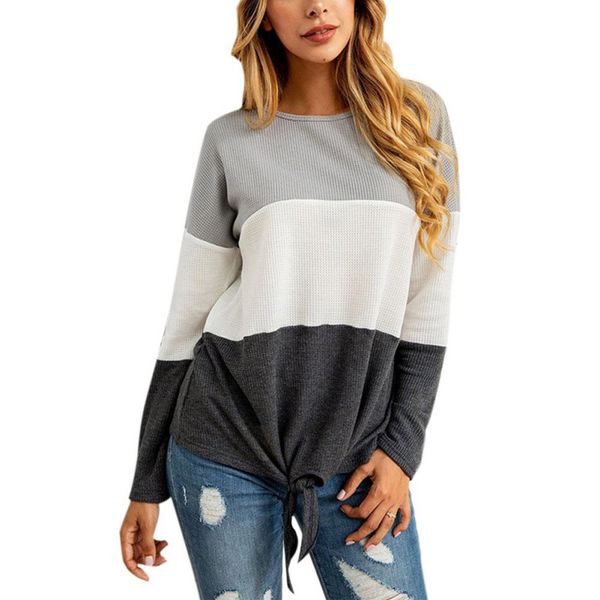 

women's sweaters o neck fashion patchwork irregular winter 2021 autumn knitted pullover women sweater jumper truien dames, White;black