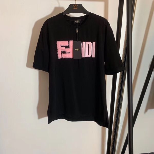 

2019 новых прибытия Вышивание буквы T-Shirt Женщины вскользь с коротким рукавом Топы Тис футболки