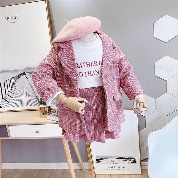 

2019 осенние комплекты зимней одежды девушки пиджак + брюки принцесса костюм из двух частей 3-х лет, White