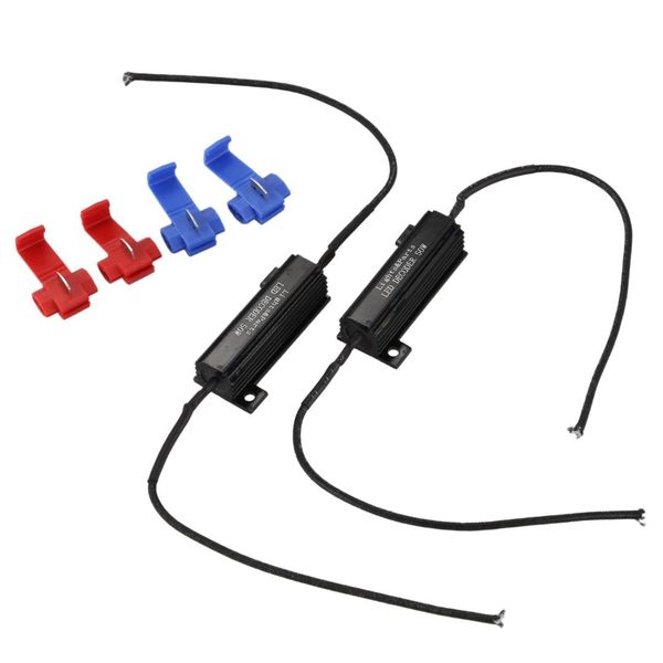 

2 x 50w 6ohm load resistors fix dashboard error flicking led xenon hid smd