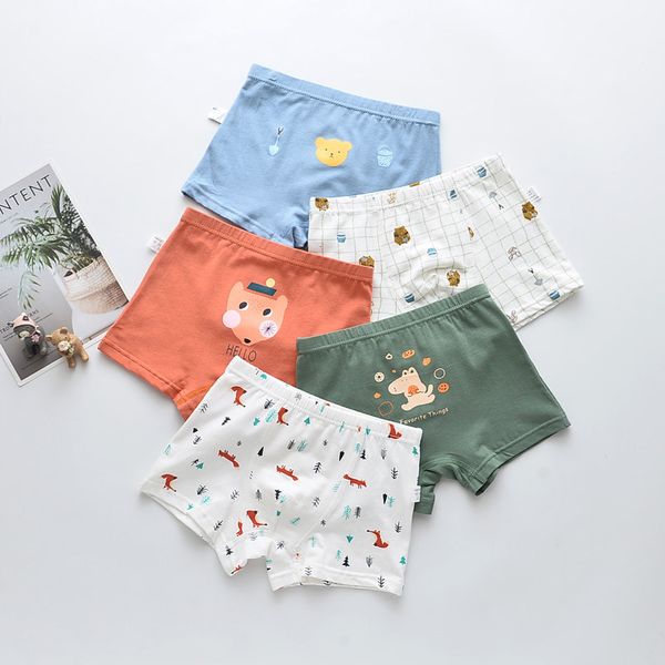 

kids boys cotton cartton underwear boxer children underwear 5pcs/set, Camo