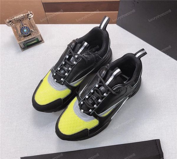 

canvas calfskin trainers casual shoes fashion europa fashion luxury designer shoes sneaker waling dress technical knit chaussures, Black