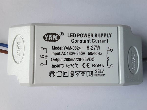 

LED Constant Current Driver for Ceiling Light LED 8W-27W Power Supply with Stable IC Chip Specific AC180V-250V Driver