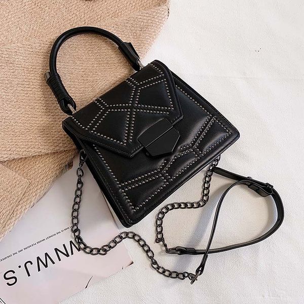 

rivets pu leather crossbody bags for women 2020 fashion travel handbags and purses female small shoulder totes