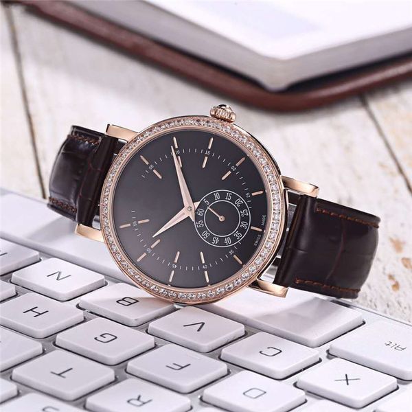 

Boutique Automatic Mechanical Luxury Watch Diamond Wristwatches High Quality Mens Watches 316 Stainless Steel Case Leather Strap