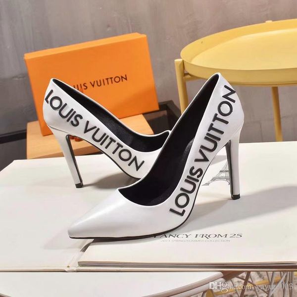 

iduzi design women casual shoes high heels 2.5cm 8cm 10cm black leather pointed toe pumps fashion women wedding party dress shoes
