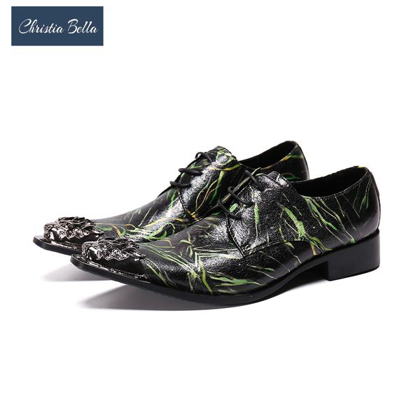 

new fashion pattern business oxford shoes for men genuine leather party dress shoes lace up formal brogue chaussure homme, Black