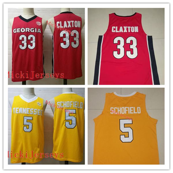 

Mens #33 Nicolas Claxton Georgia Bulldogs Basketball Jersey Stitched Orange White #5 Admiral Schofield Tennessee Volunteers Jersey S-3XL
