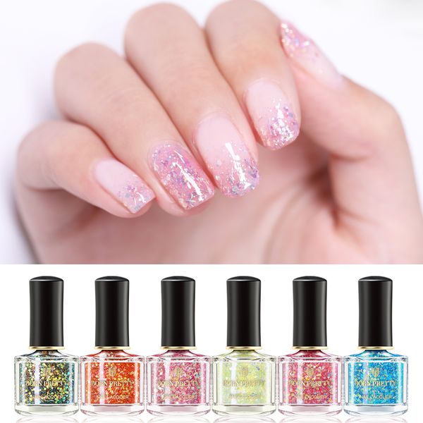 

born pretty 6ml smoothie wedding nail polish holographic laser glitter colorful manicure varnish decoration