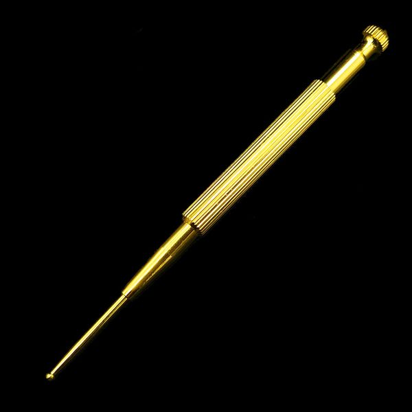 

new golden brass ears press stick health care massager elastic acupuncture points pen natural psychological therapies