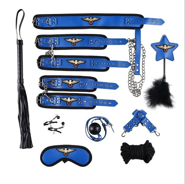

erotic environmental wholesale 10piece/pack bondage restraint bondages kit leather games accessories bckpq