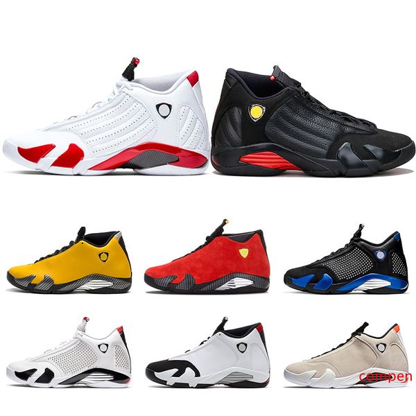 

14s men basketball shoes 14 candy cane black white red yellow the last smens trainer sports sneakers us 8-13