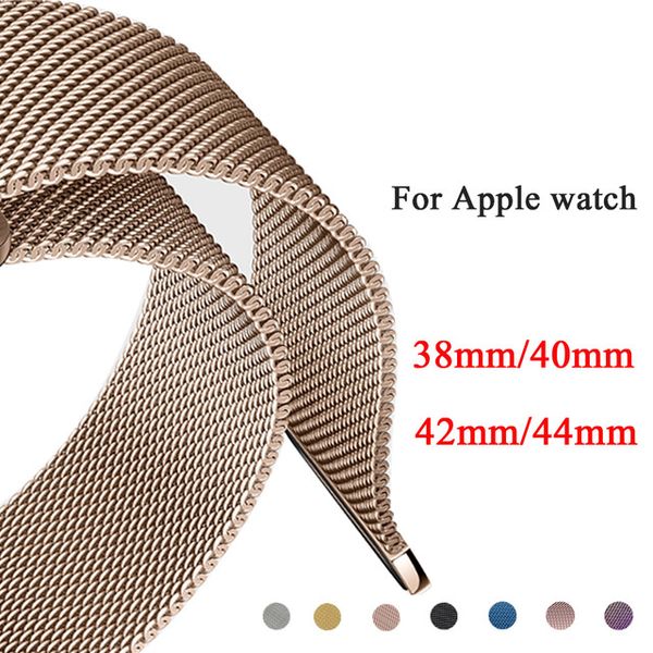 

Milanese loop band for apple watch 42mm 38mm 40mm 44mm Stainless Steel strap Bracelet metal watchband for iwatch series 4 3 2 1