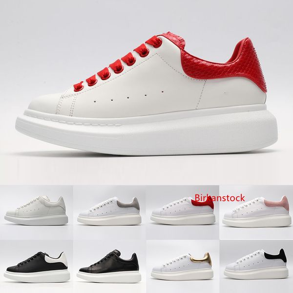 

black white red luxury fashion designer women shoes gold low cut leather flat designers men womens casual sneakers 36-44