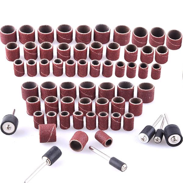 

384 pieces abrasive rotary tool mandrels nail aluminum oxide grinding work sanding band sleeves drum sander set multi grit parts