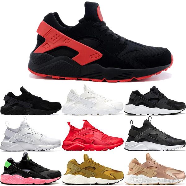 

Huarache 1.0 4.0 Run Ultra SE IV Men Running Shoes Trainer Triple Black White Lightweight Athletic Sport Sneakers 5.5-11