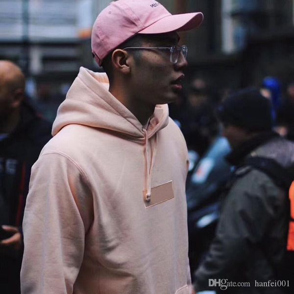 

качество box logo вышивки хлопок толстовка пара мода с капюшоном толстовка hip hop seven color men women coat hflswy035, Black