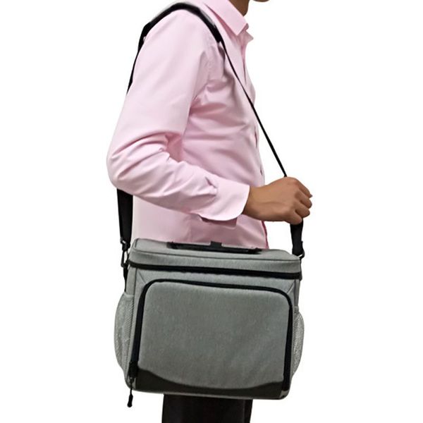 

winter lunch bag outdoor large capacity waterproof sanding cooler insulated thermal zipper picnic box ice bag container handbags