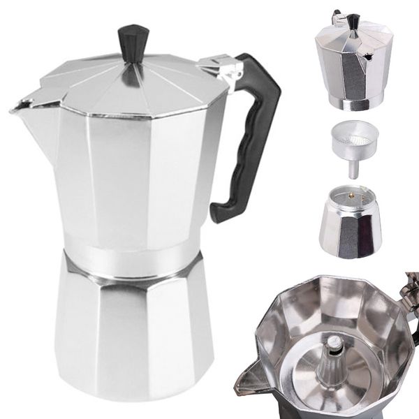 

1x 1-12 cup aluminium stove-home brewing coffee maker manually moka pot cafetera cubana kitchen appliances