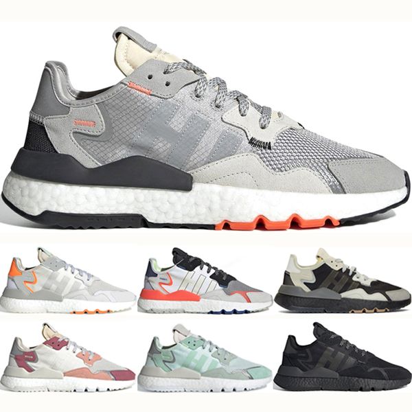 

men women nite jogger running shoes designer grey white black originals classic mint sports trainers shoes bottom sneakers size 36-45