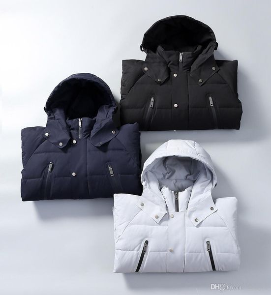 

19ss autumn and winter most european counter synchronization new men's winter jacket jacket white goose down jacket overweight custom h, Black
