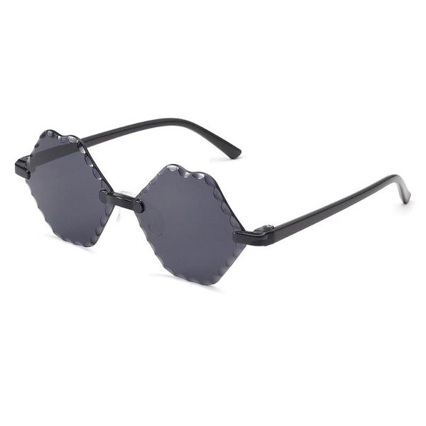 

custom logo eyewear gift children kids sun glasses pink lip shape girls sunglasses, White;black