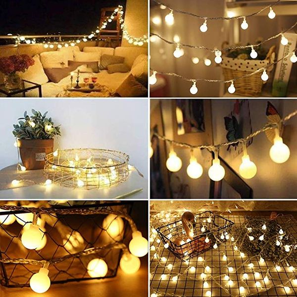 10/20/40/50/80/100 LED Globe Led String Lights Ball Fairy Light per la festa di Natale Matrimonio Capodanno Decorazione per interni ed esterni