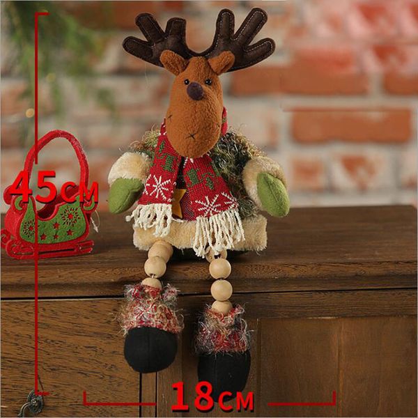 

2019 xmas party decor cute gift christmas cloth doll family decorations children's gifts dolls shopping mall window scene decoration jj, Silver