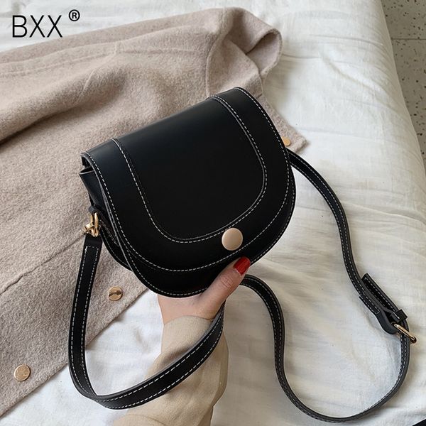 

bxx] pu leather crossbody saddle bags for women 2020 quality shoulder messenger bag lady handbags totes hi518